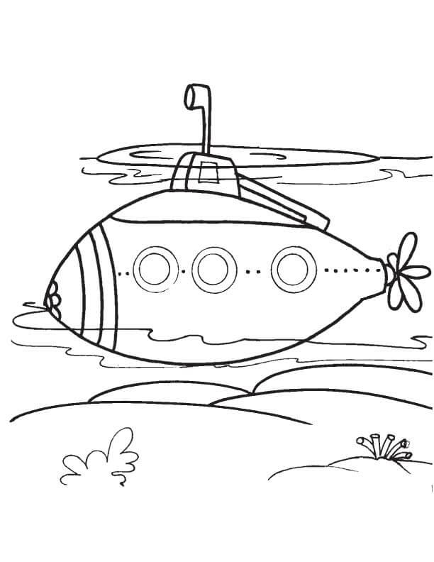 Dibujo Submarinos En Linea Para Imprimir Y Colorear